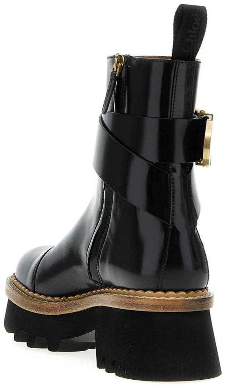 Chloé Chloé Owena Leather Boots Zwart