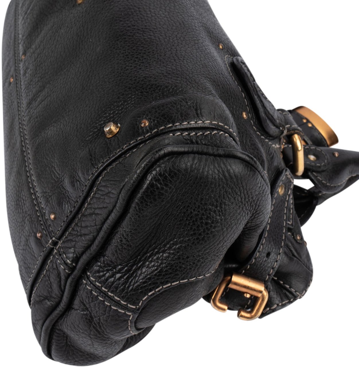 Chloé Chloé Grained Leather Paddington Handbag Zwart