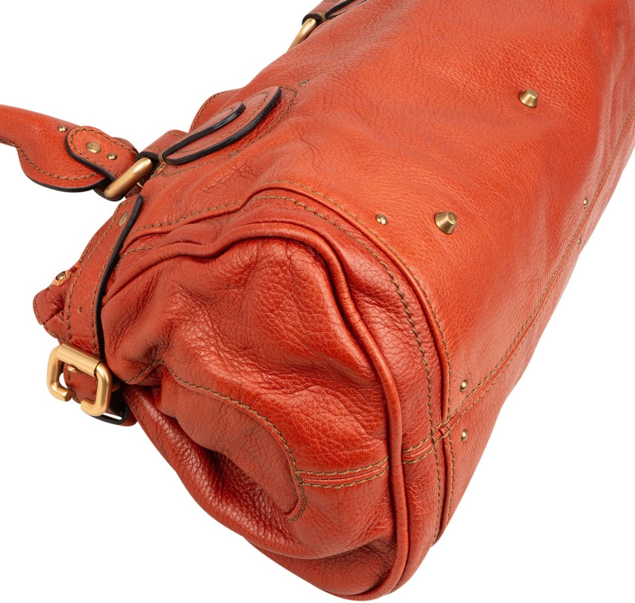 Chloé Chloé Grained Leather Paddington Handbag Oranje