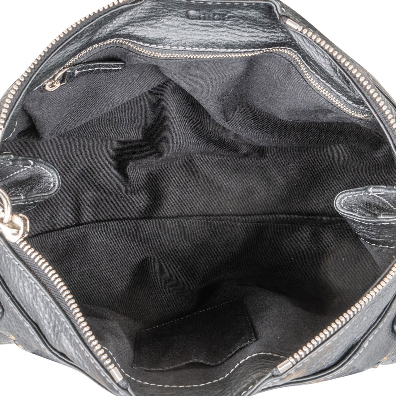 Chloé Chloé Grained Leather Paddington Handbag Zwart