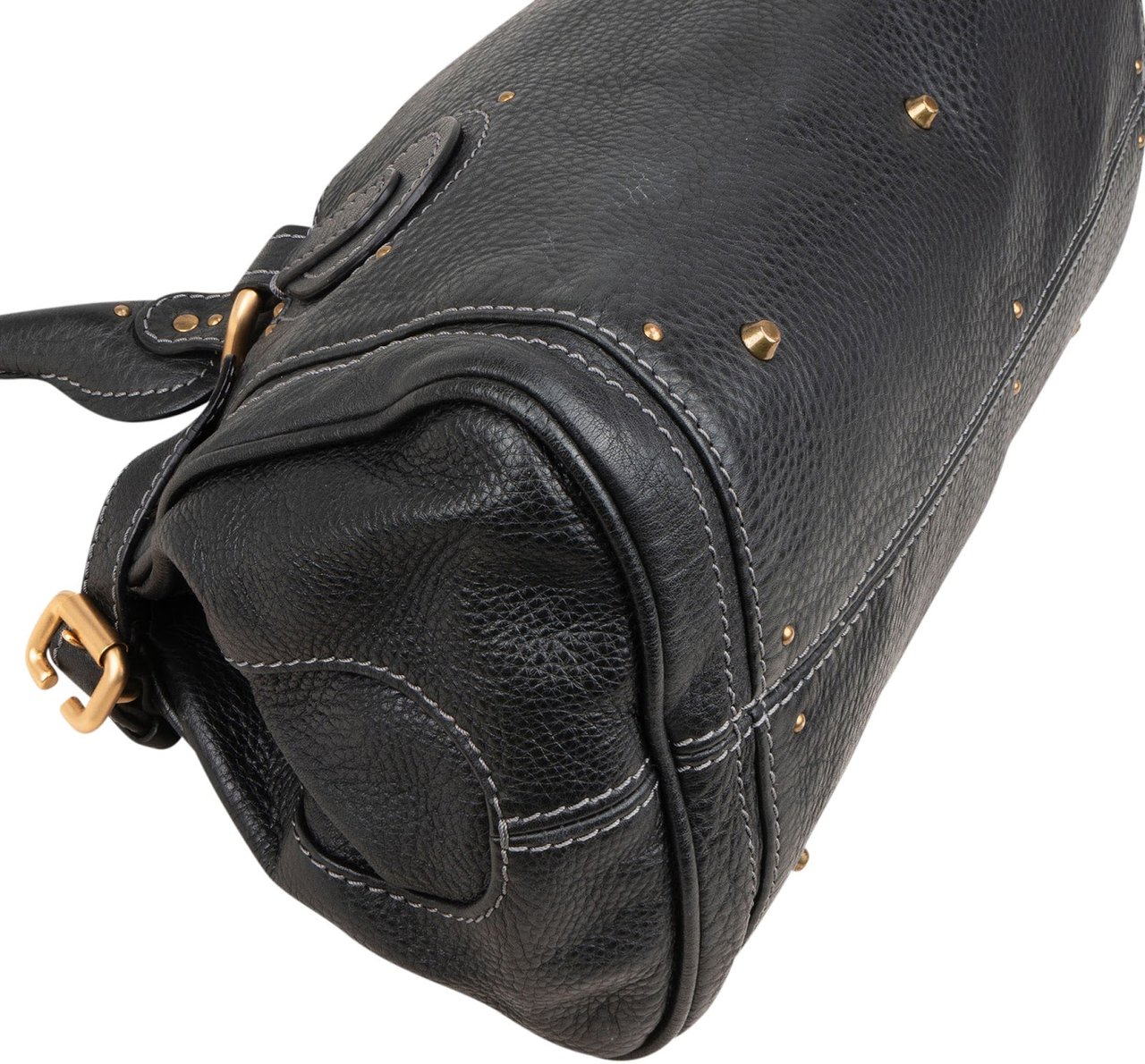 Chloé Chloé Grained Leather Paddington Handbag Zwart