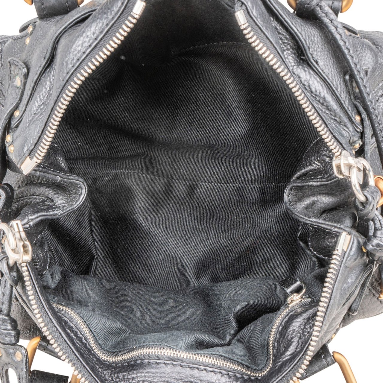 Chloé Chloé Grained Leather Paddington Handbag Zwart