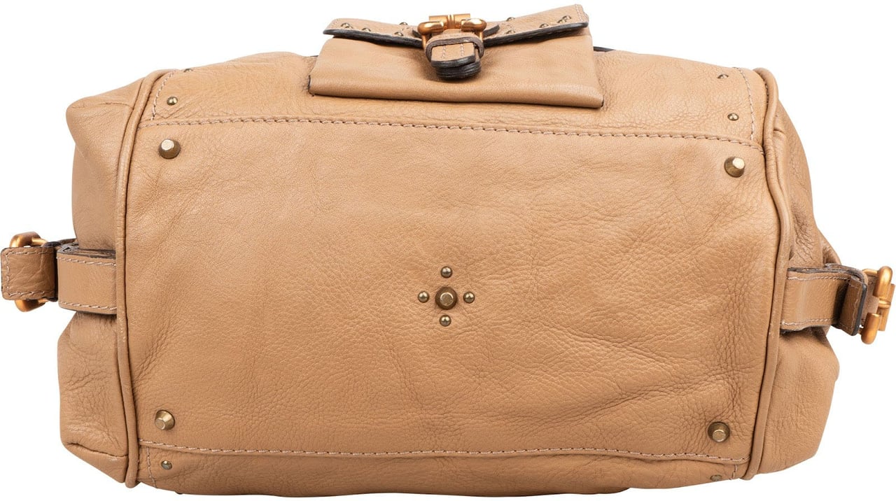 Chloé Chloé Leather Paddington Handbag Beige