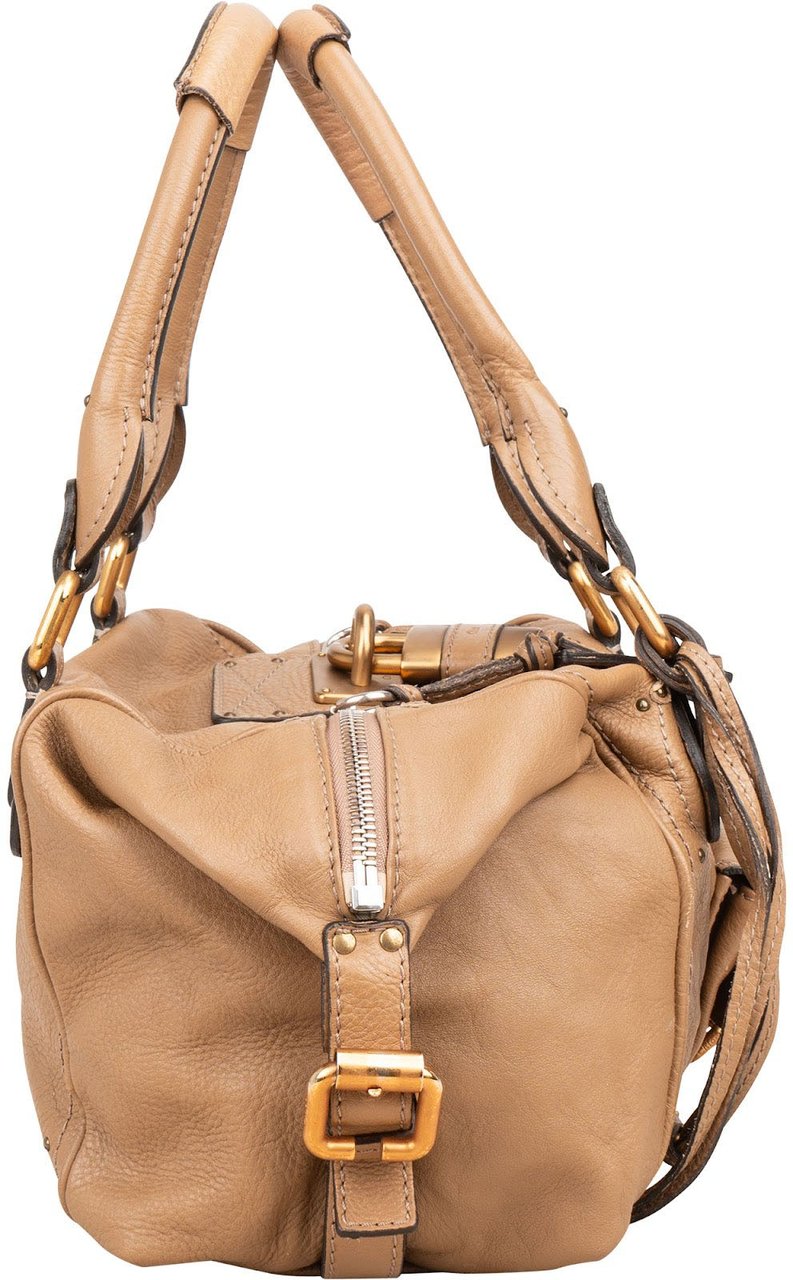 Chloé Chloé Leather Paddington Handbag Beige