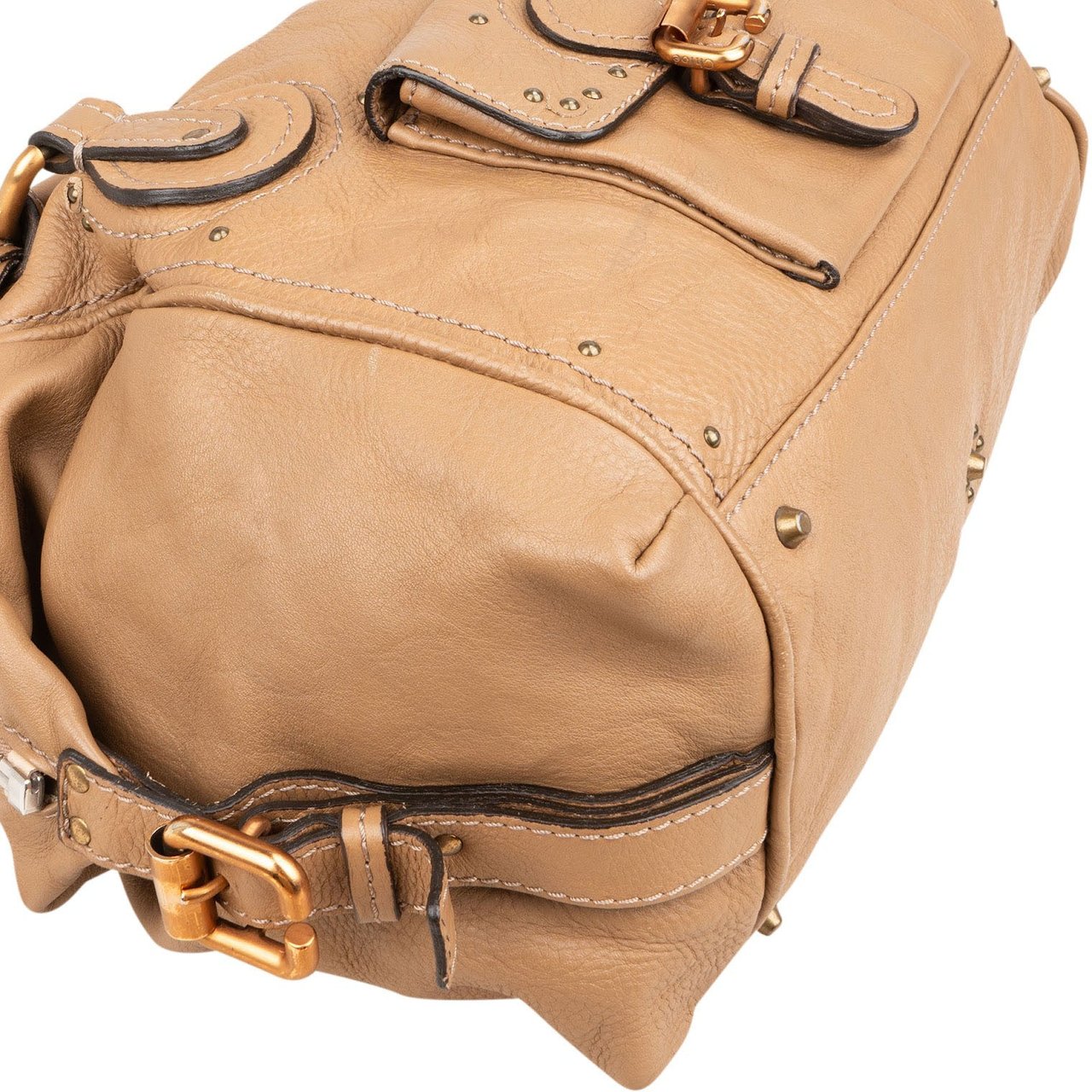 Chloé Chloé Leather Paddington Handbag Beige