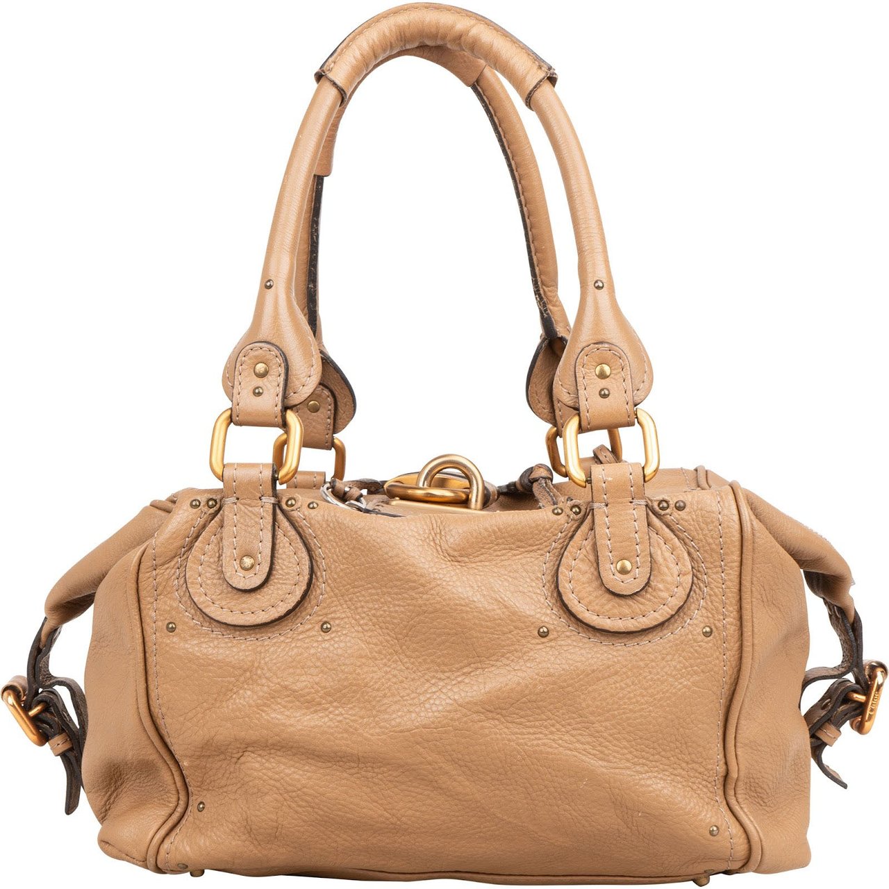 Chloé Chloé Leather Paddington Handbag Beige