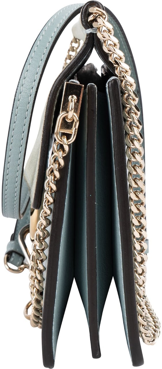 Chloé Suede & Leather Small Faye Crossbody Bag Lichtblauw