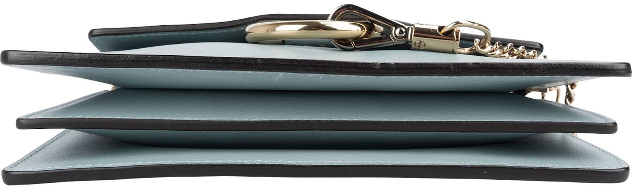Chloé Suede & Leather Small Faye Crossbody Bag Lichtblauw