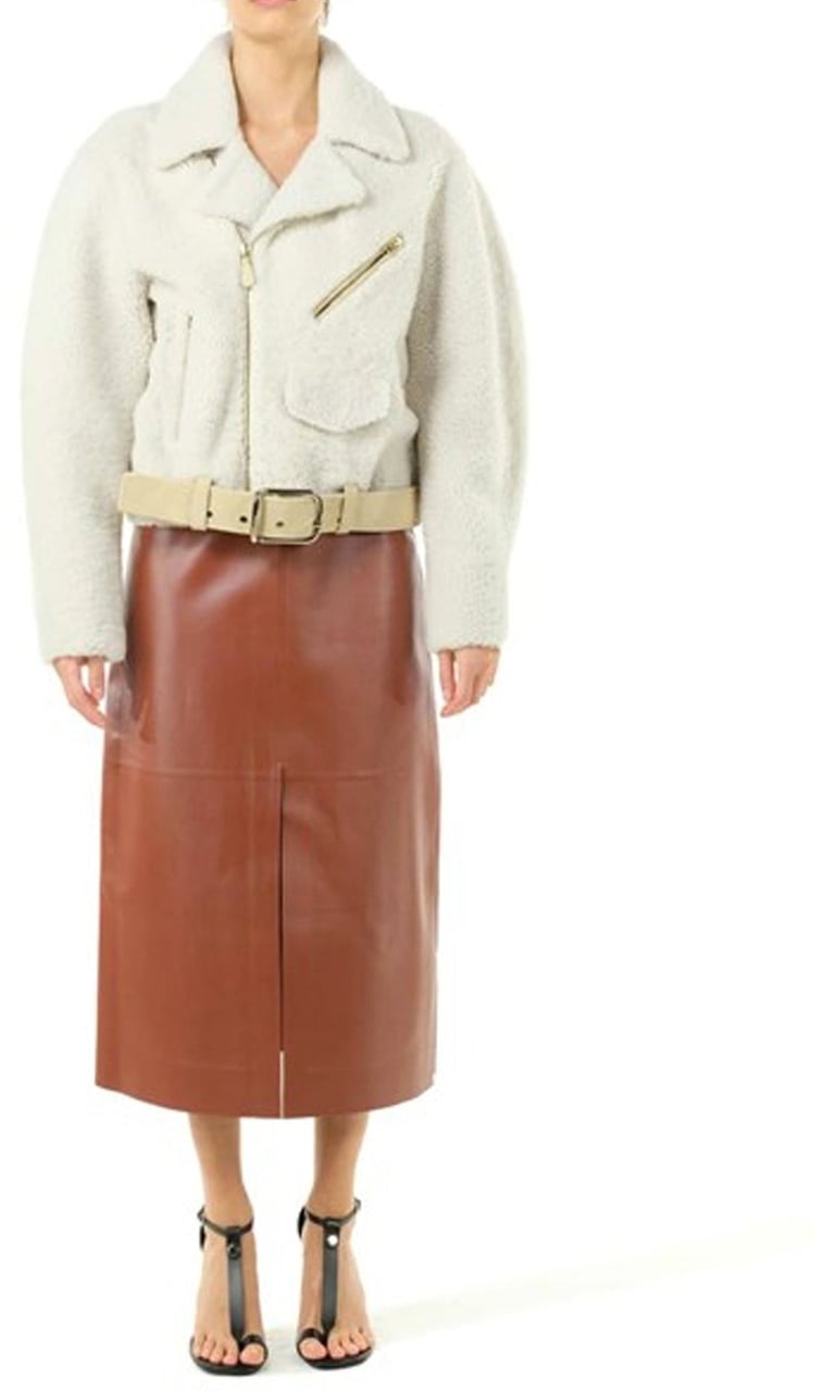Chloé Chloe' Faux Fur Jacket Beige