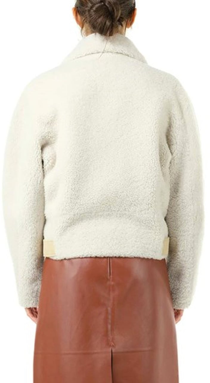Chloé Chloe' Faux Fur Jacket Beige