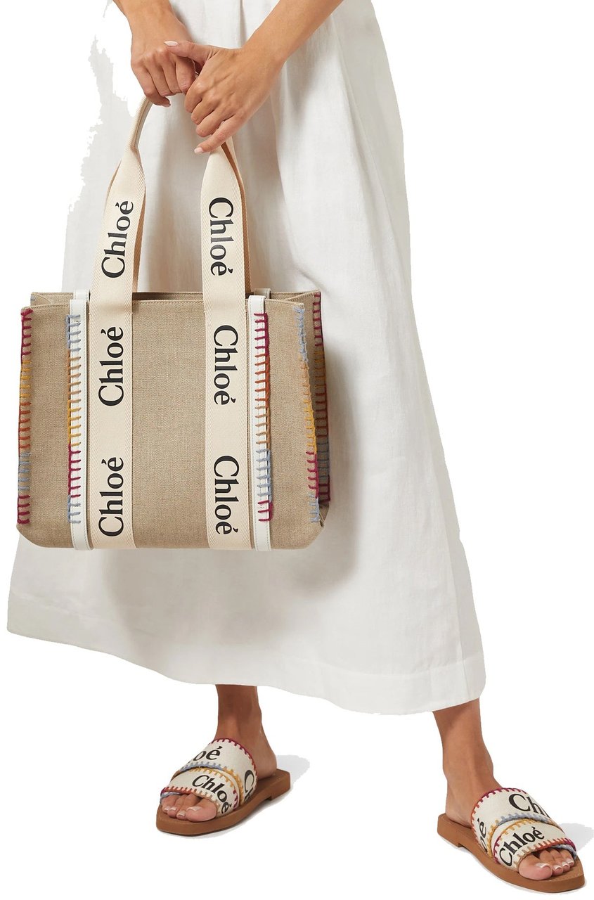 Chloé Woody Medium Tote Bag Divers