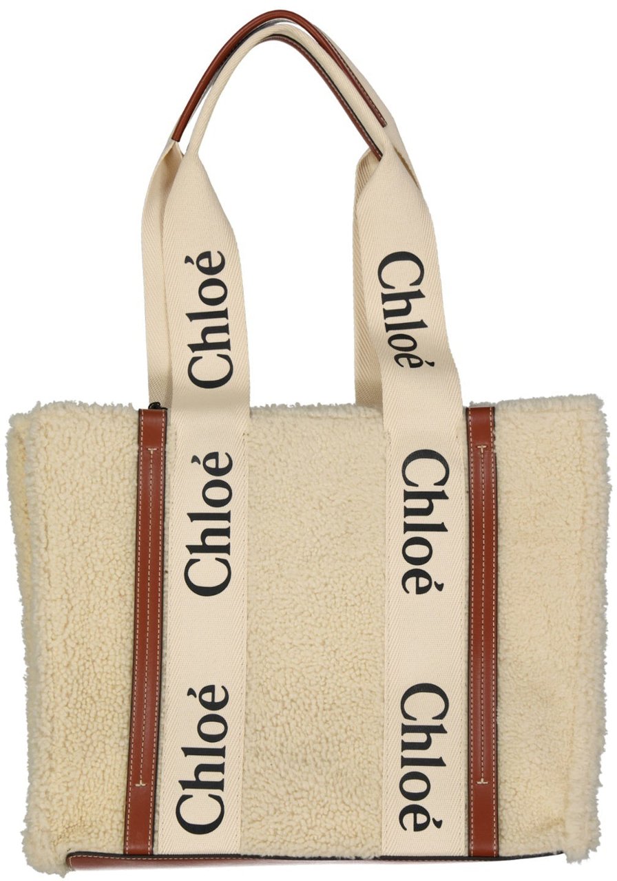 Chloé Woody Shearling Tote Bag Divers