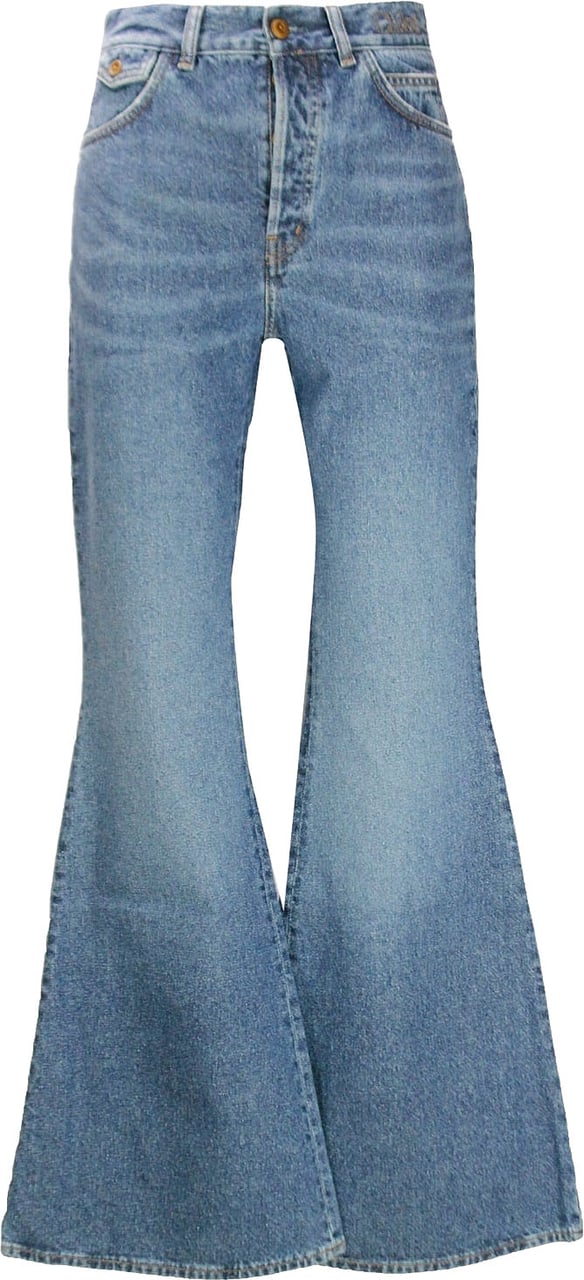 Chloé Chloe' Wide Leg Denim Jeans Divers