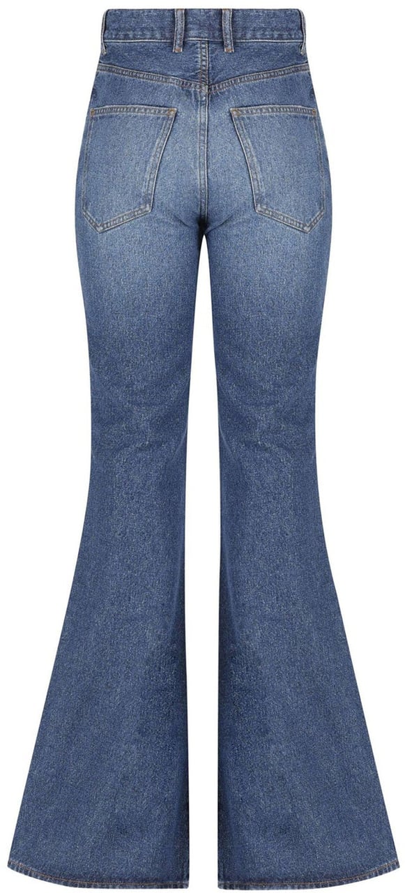 Chloé Chloe Cotton Denim Flared Jeans Blauw