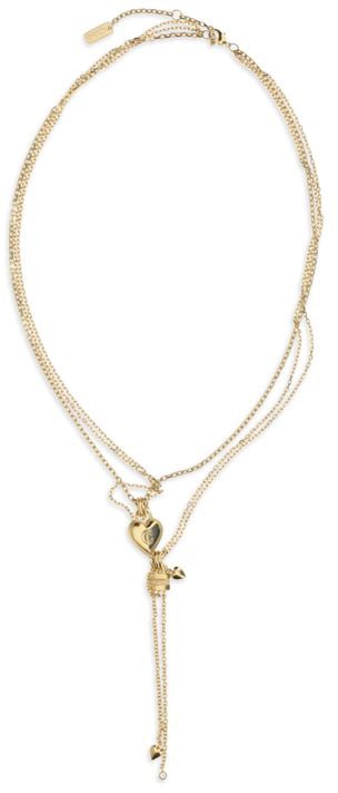 Chloé Gold Brass Necklace Goud