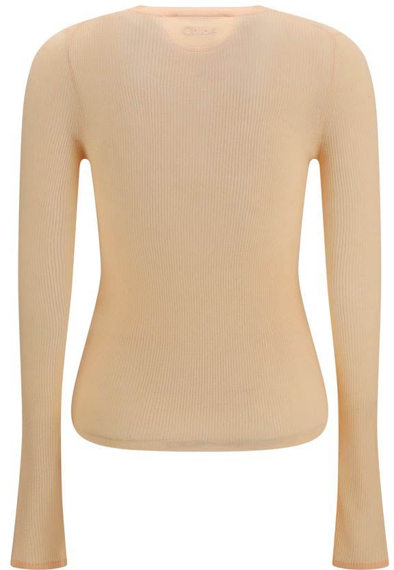 Chloé Orange Wool Oves Aries Sweatshirt Oranje