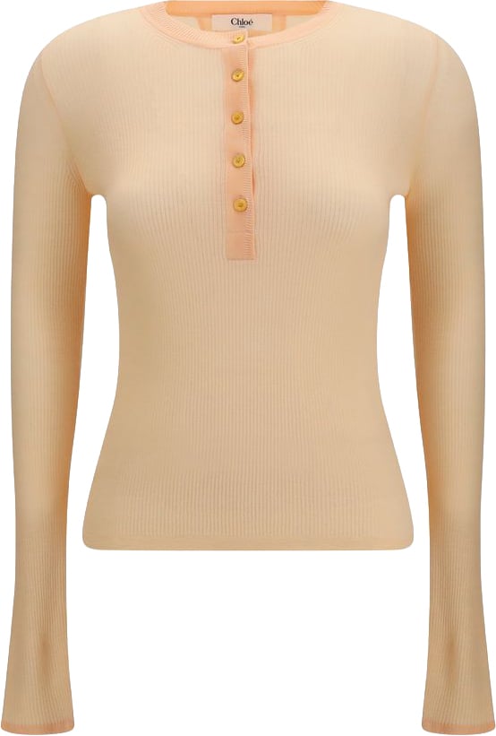 Chloé Orange Wool Oves Aries Sweatshirt Oranje