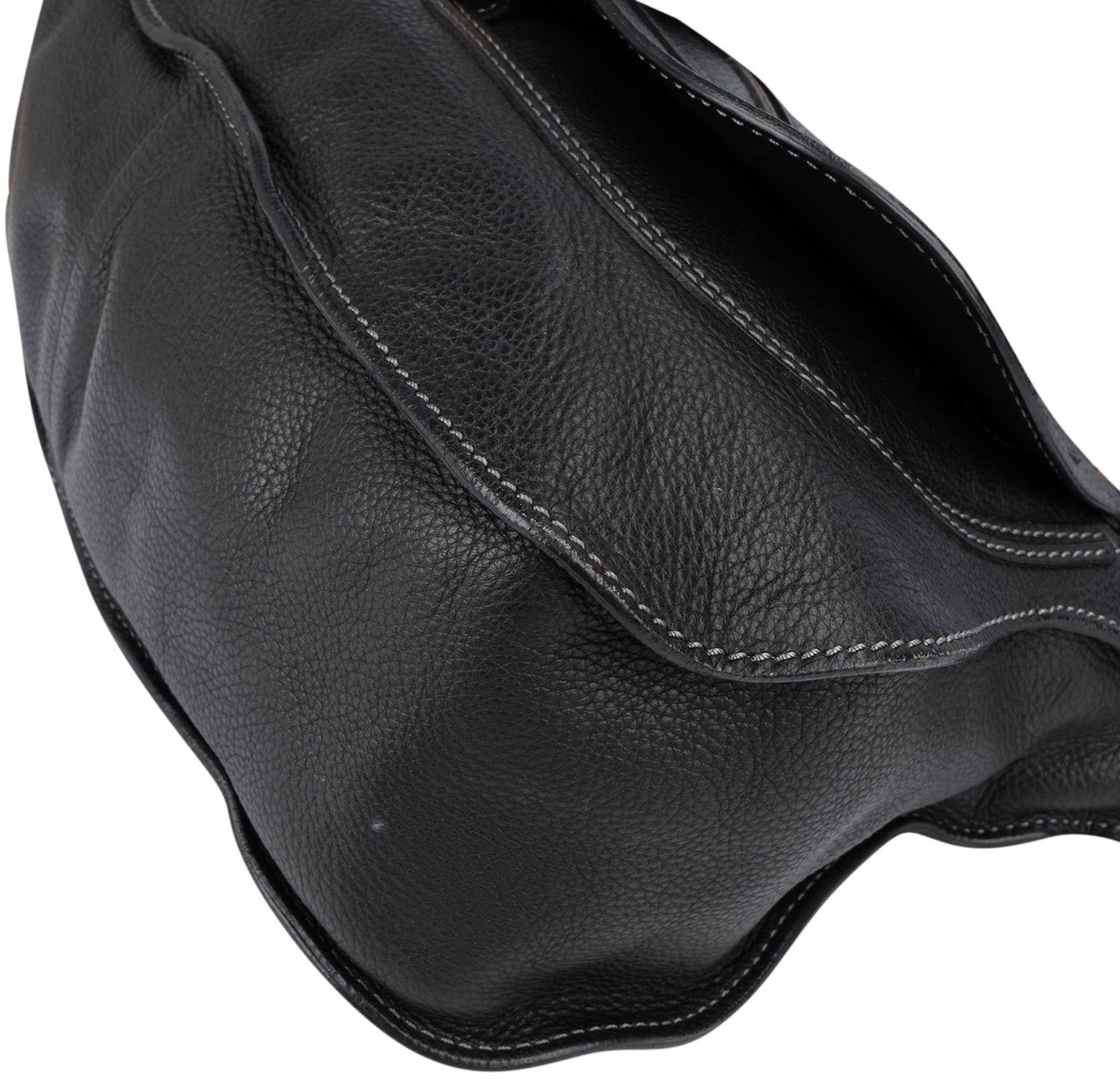 Chloé Chloé Grained Leather Marcie Hobo Handbag Zwart