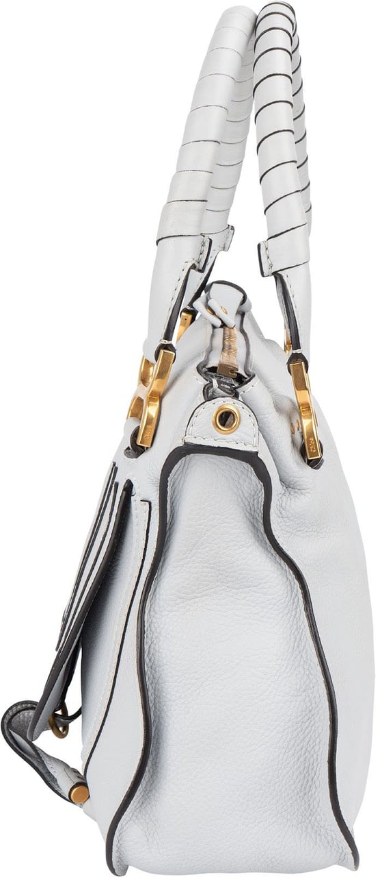 Chloé Chloé Grained Calfskin Marcie Handbag Blauw