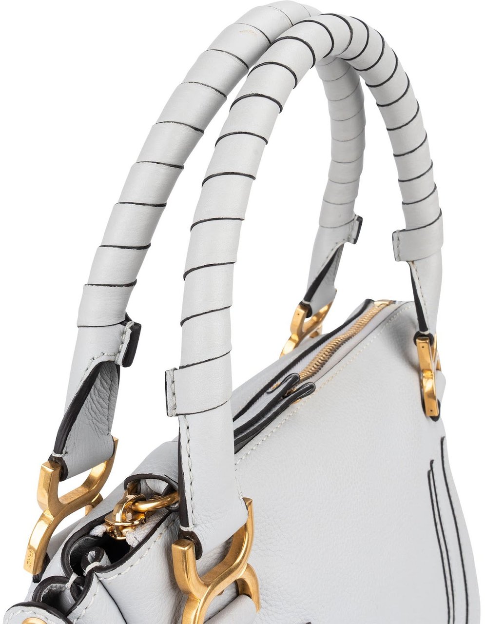 Chloé Chloé Grained Calfskin Marcie Handbag Blauw