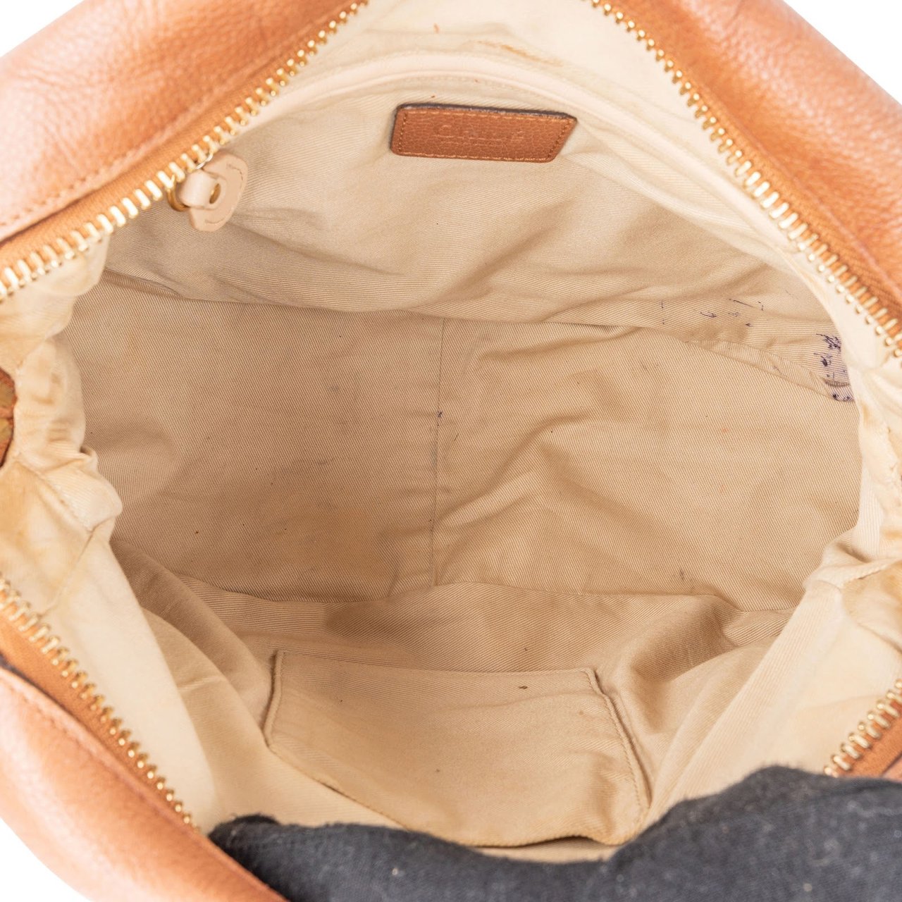 Chloé Chloé Pebbled Leather Paraty Shoulder Handbag Bruin