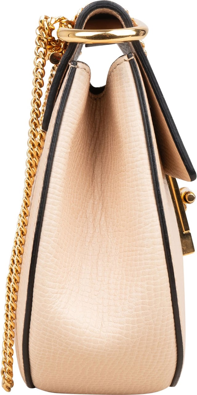 Chloé Chloé Bicolor Leather Drew Crossbody Bag Bruin