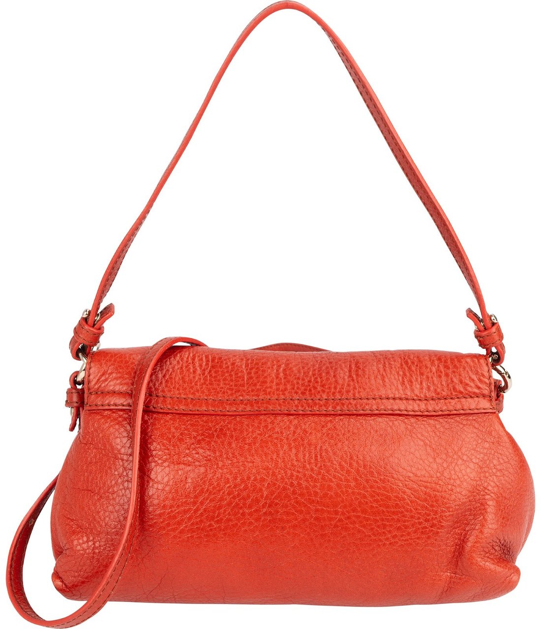 Chloé Pebbled Leather Lily Crossbody Handbag Oranje