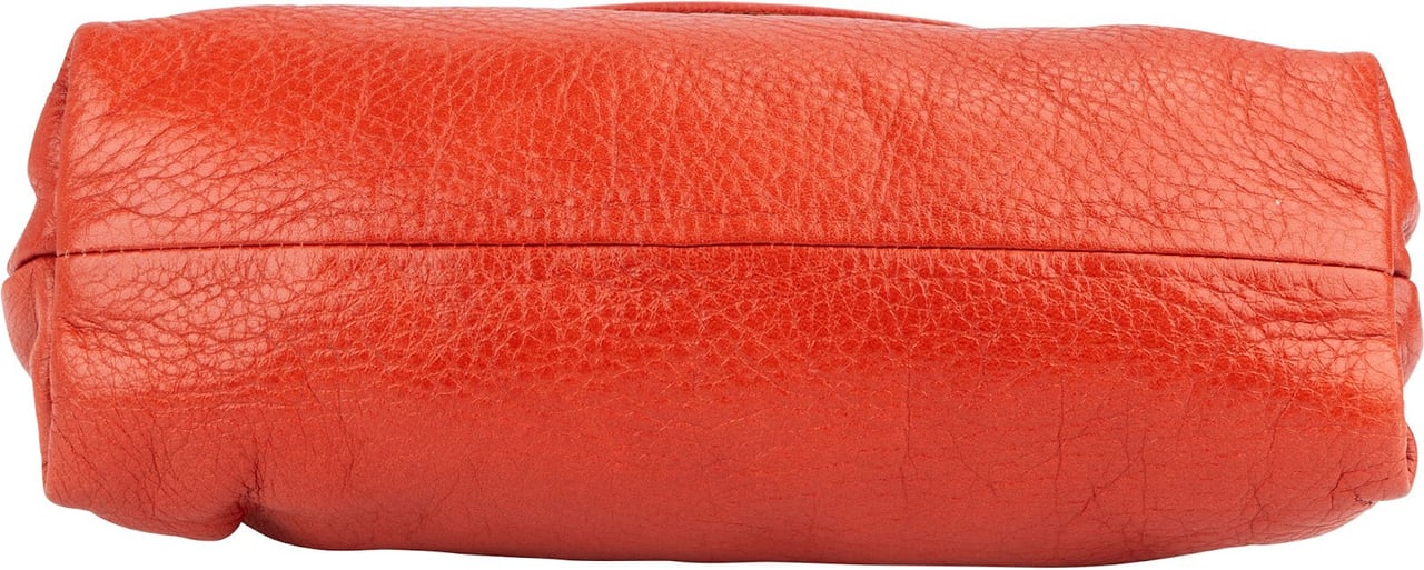 Chloé Pebbled Leather Lily Crossbody Handbag Oranje