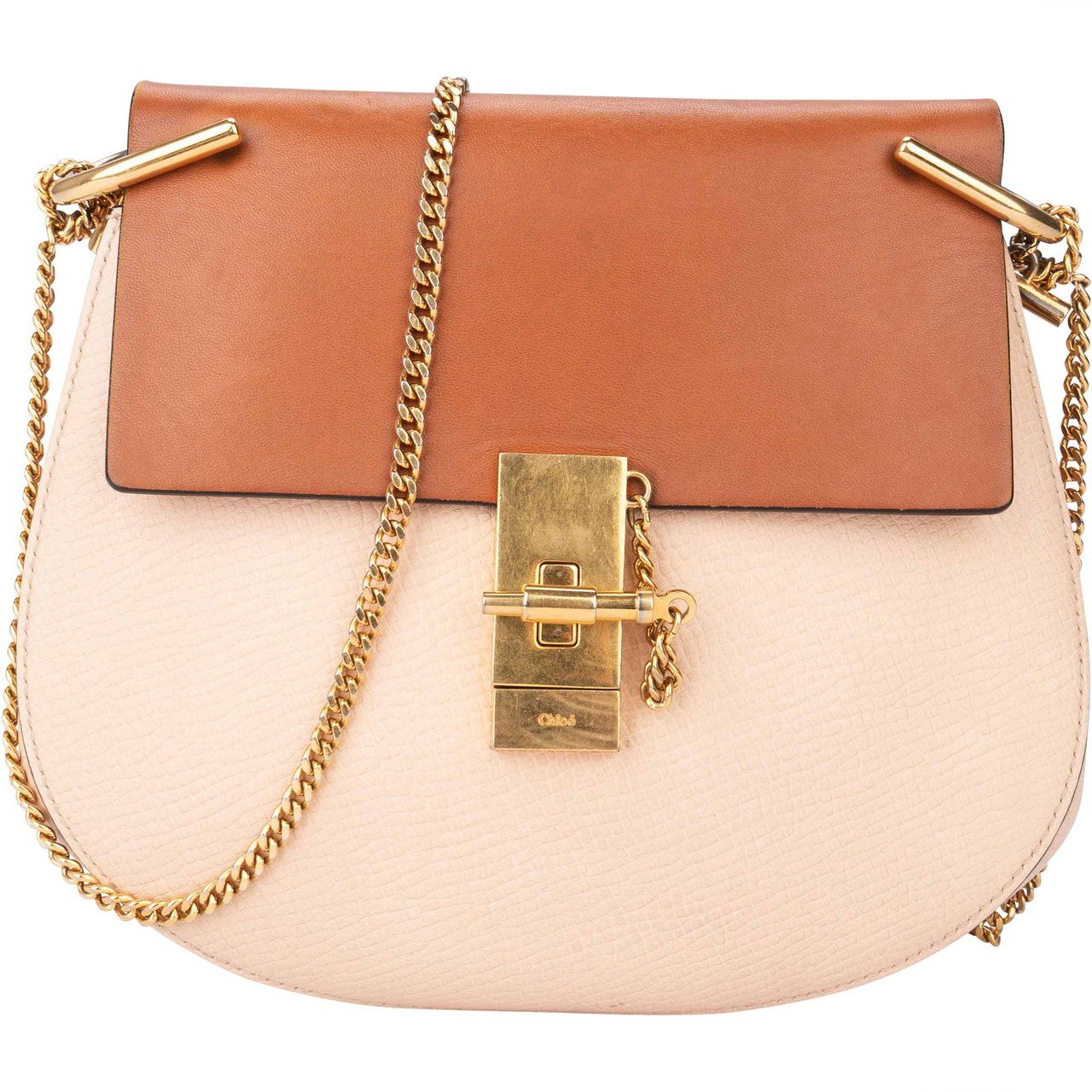 Chloé Chloé Bicolor Leather Drew Crossbody Bag Divers