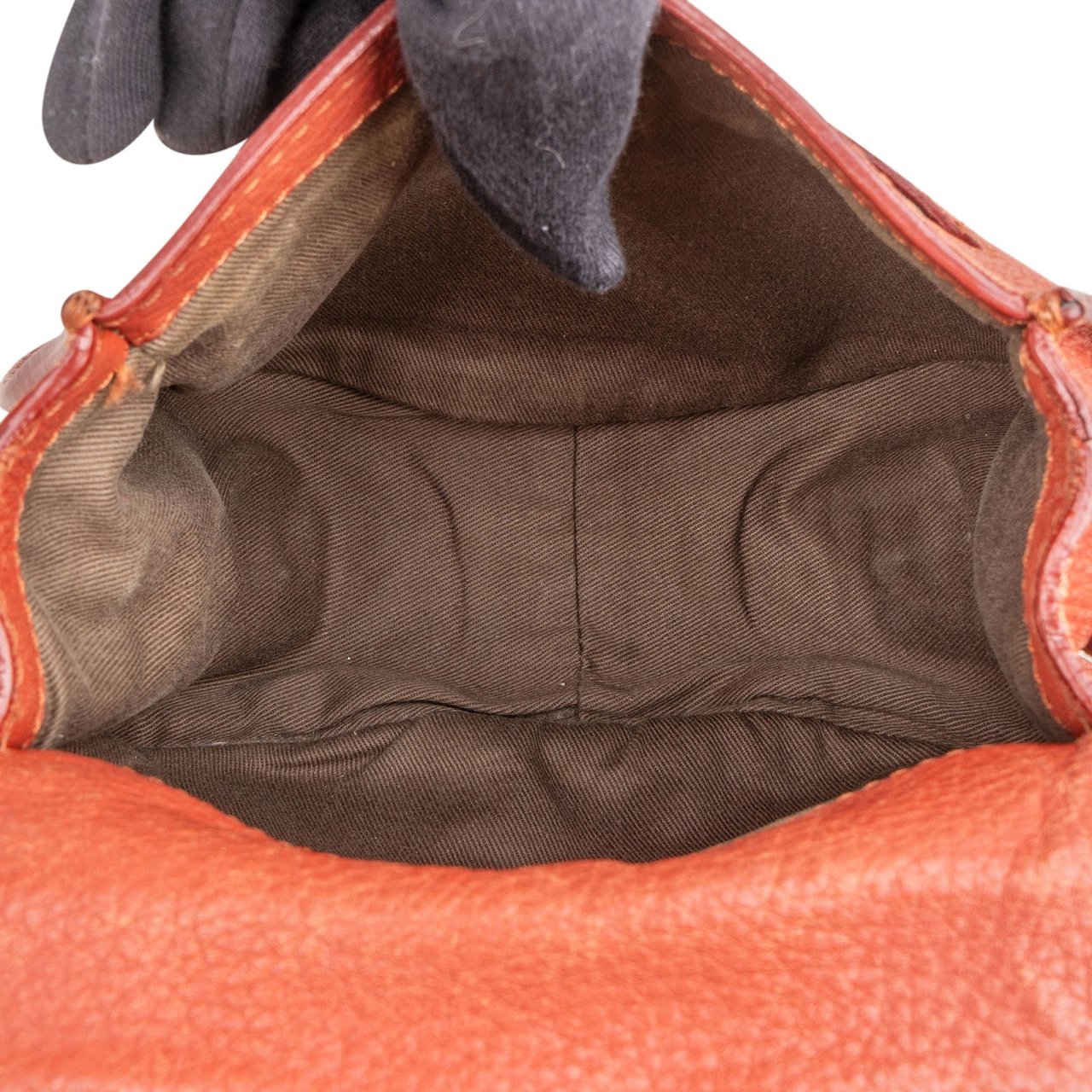 Chloé Chloé Grained Leather Small Marcie Saddle Crossbody Bag Rood