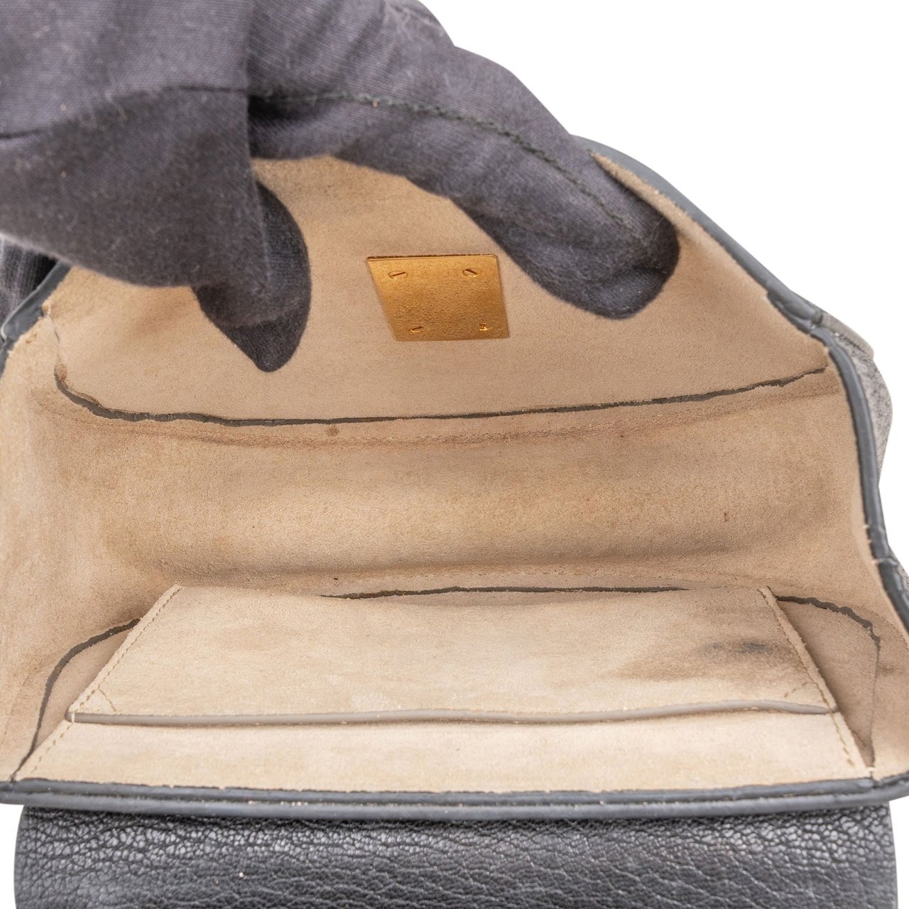 Chloé Grained Leather Small Drew Crossbody Bag Zwart