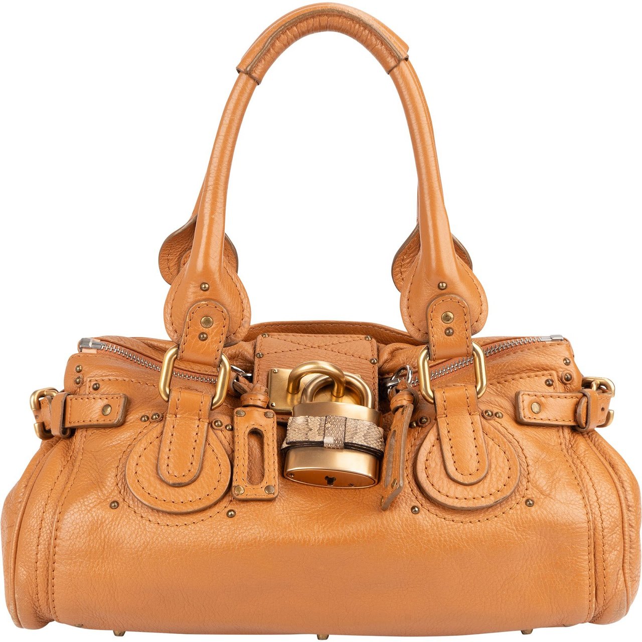 Chloé Brown Leather Paddington Handbag Bruin