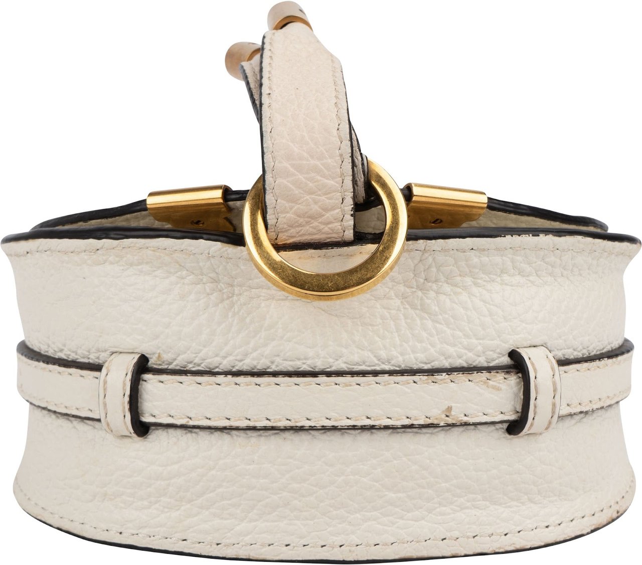 Chloé Grained Calfskin Marcie Mini Crossbody Bag Wit
