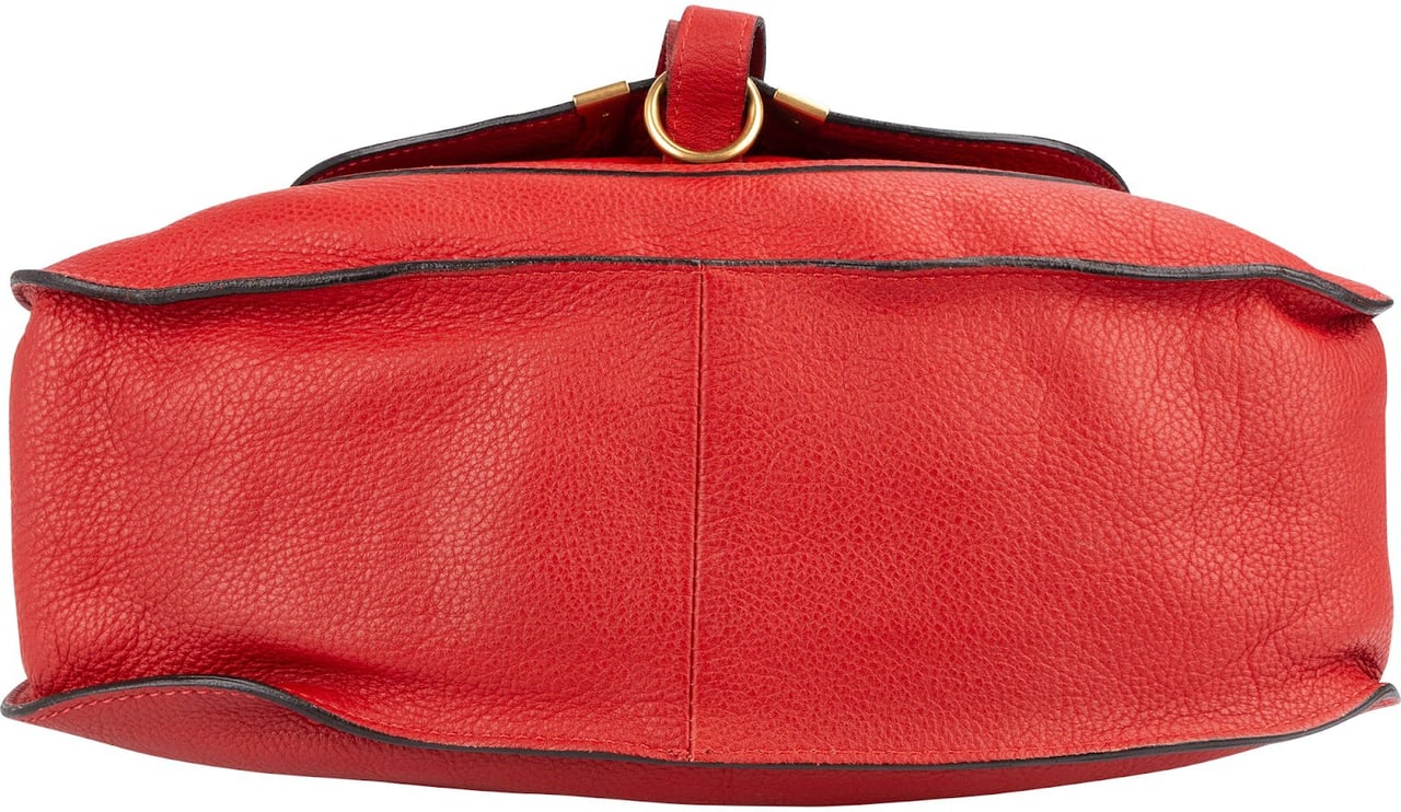 Chloé Grained Calfskin Marcie Handbag Rood