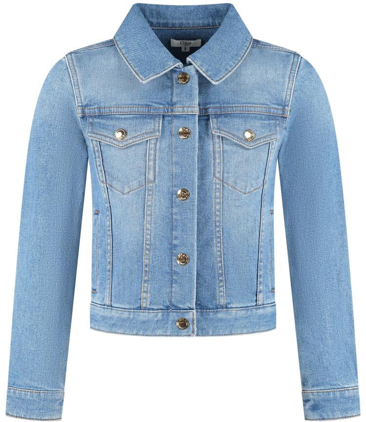Chloé Jeans Jas Blauw