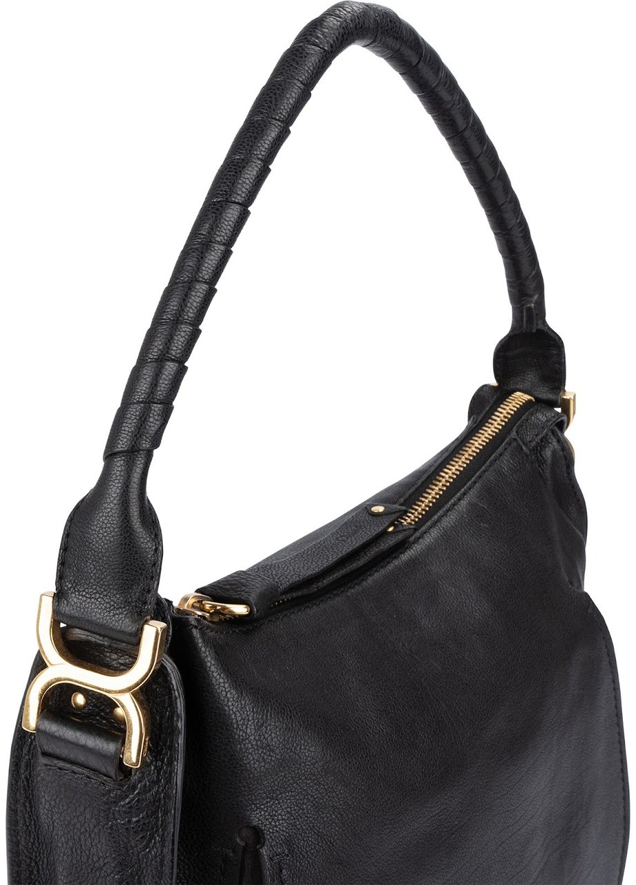 Chloé Leather Marcie Hobo Shoulder Bag Zwart