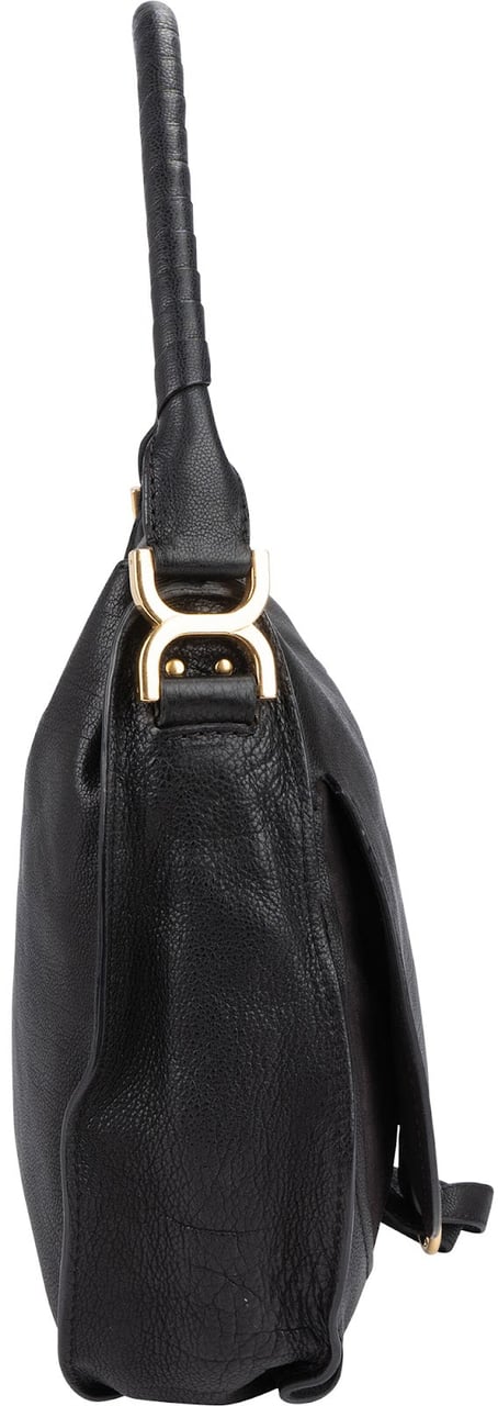 Chloé Leather Marcie Hobo Shoulder Bag Zwart