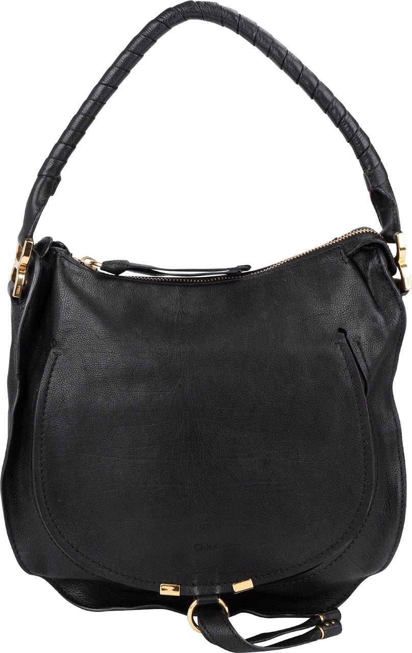 Chloé Leather Marcie Hobo Shoulder Bag Zwart