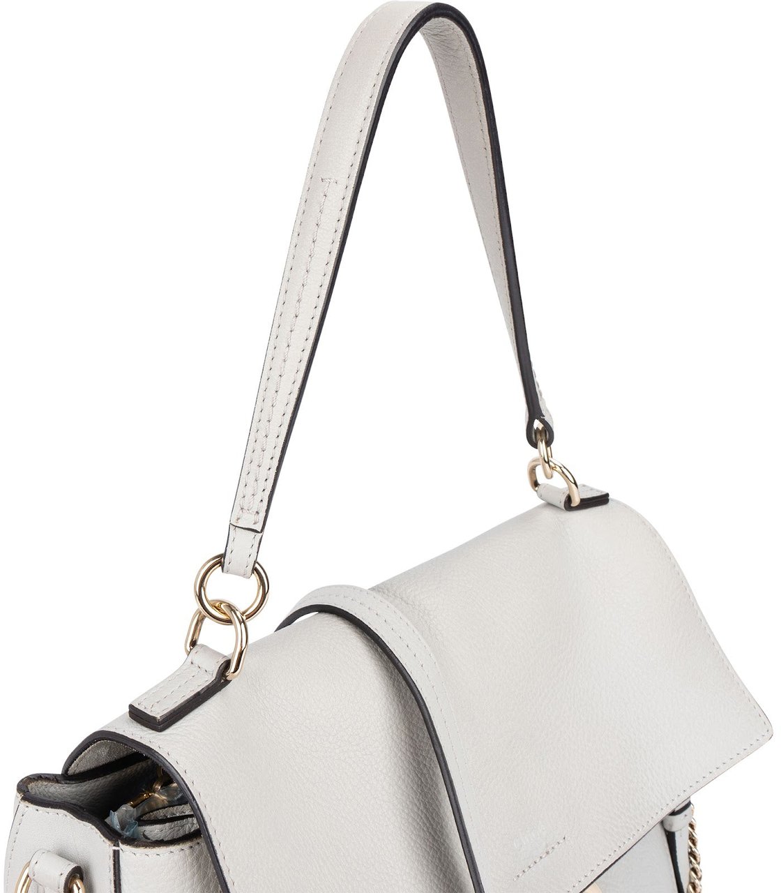 Chloé Leather Faye Medium Shoulder Bag Blauw