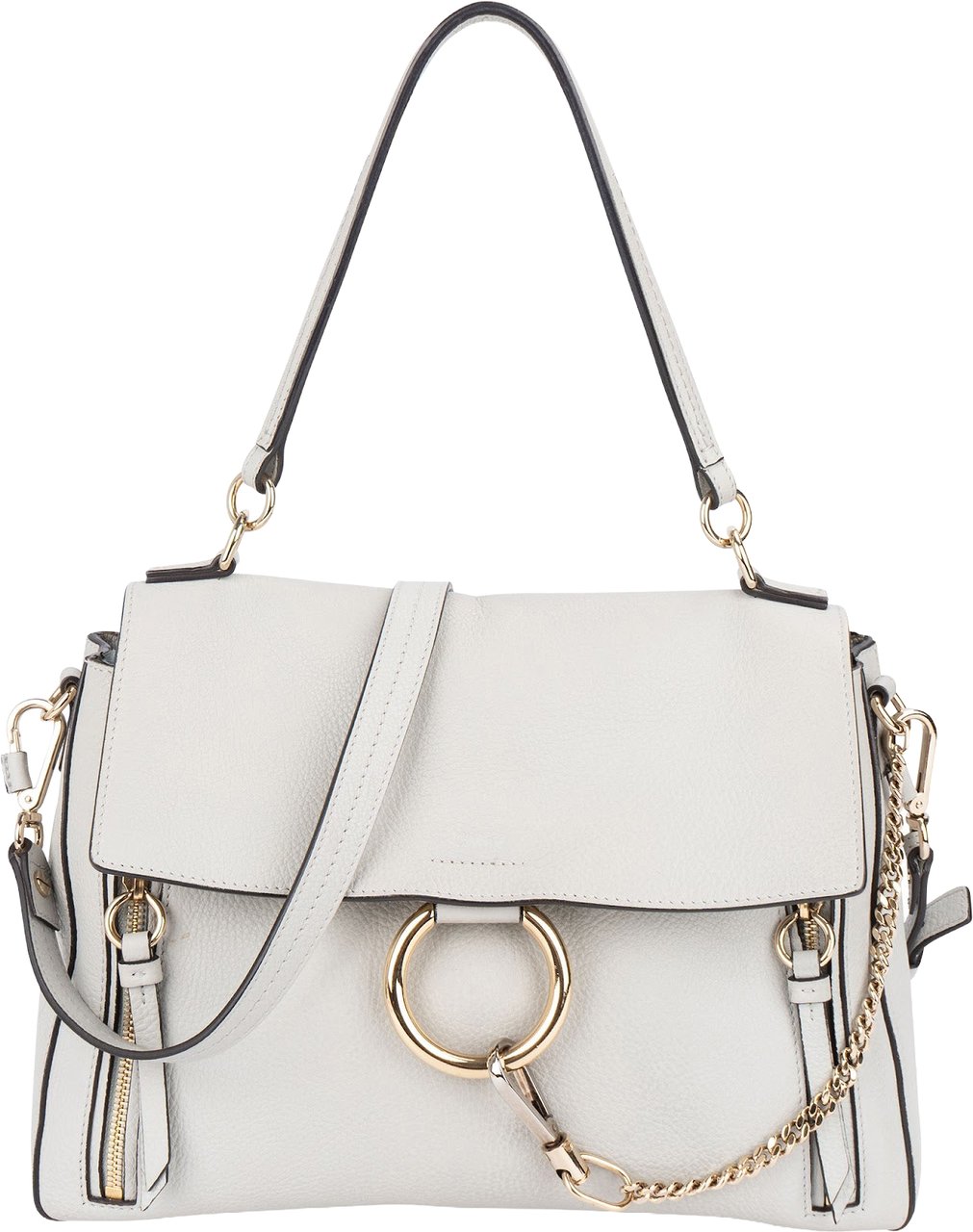 Chloé Leather Faye Medium Shoulder Bag Blauw