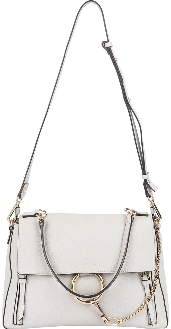 Chloé Leather Faye Medium Shoulder Bag Blauw