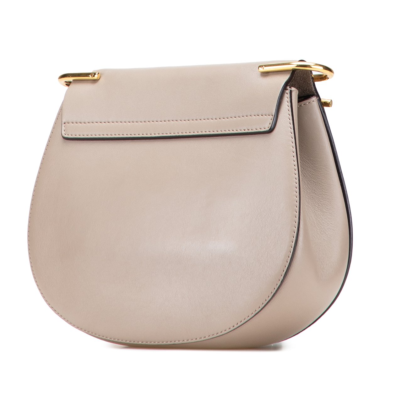 Chloé Small Suede and Calfskin Drew Crossbody Bruin
