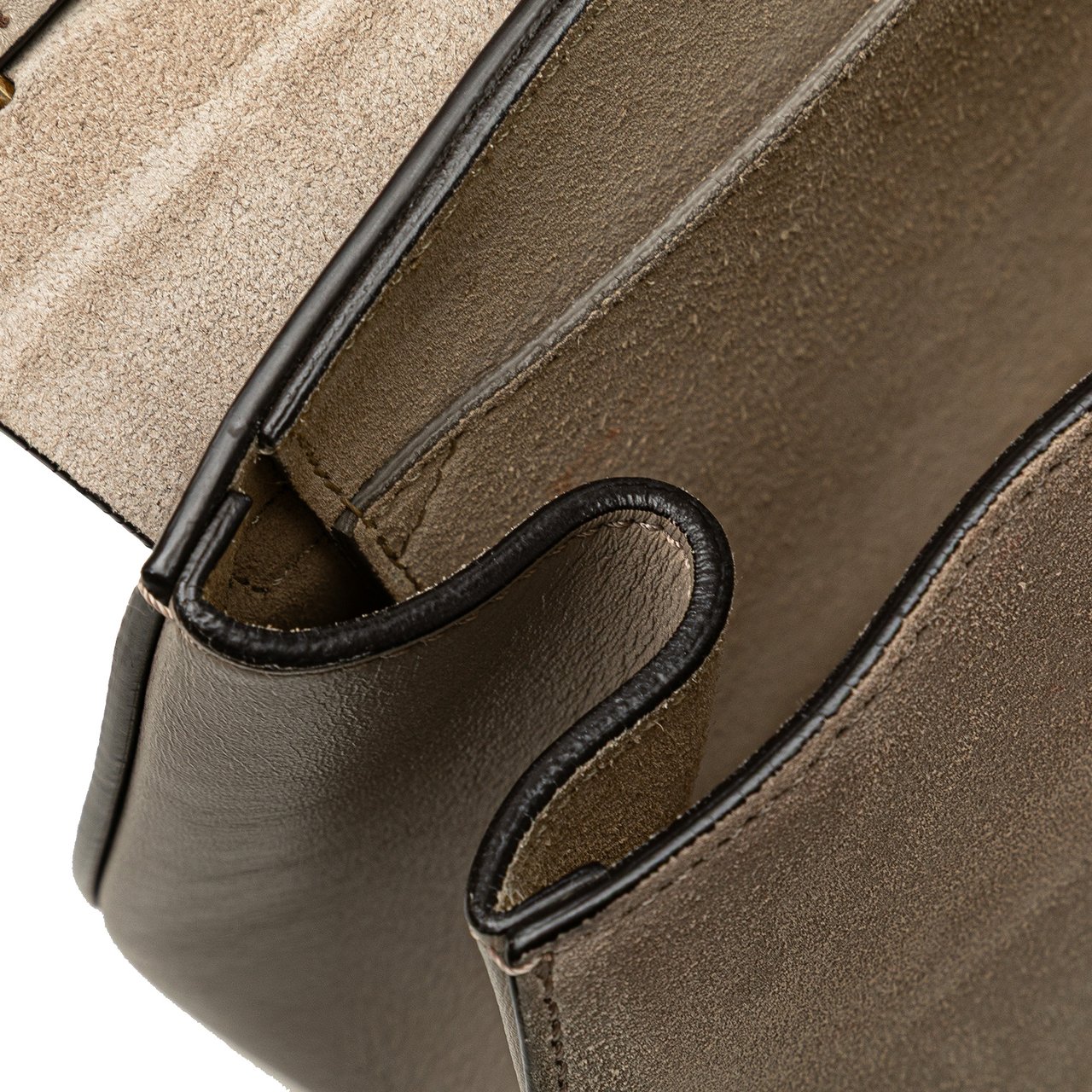 Chloé Small Suede and Calfskin Drew Crossbody Bruin