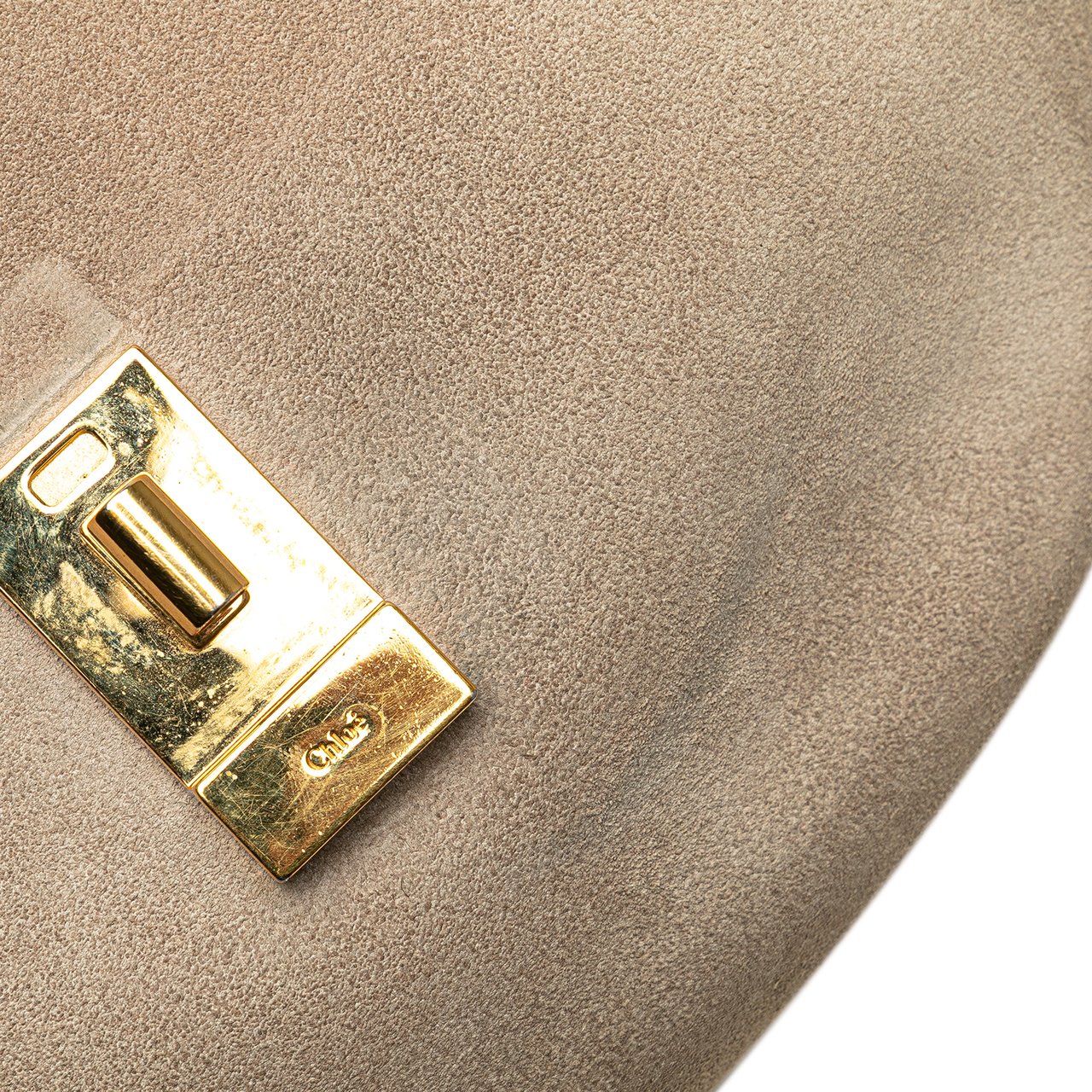 Chloé Small Suede and Calfskin Drew Crossbody Bruin
