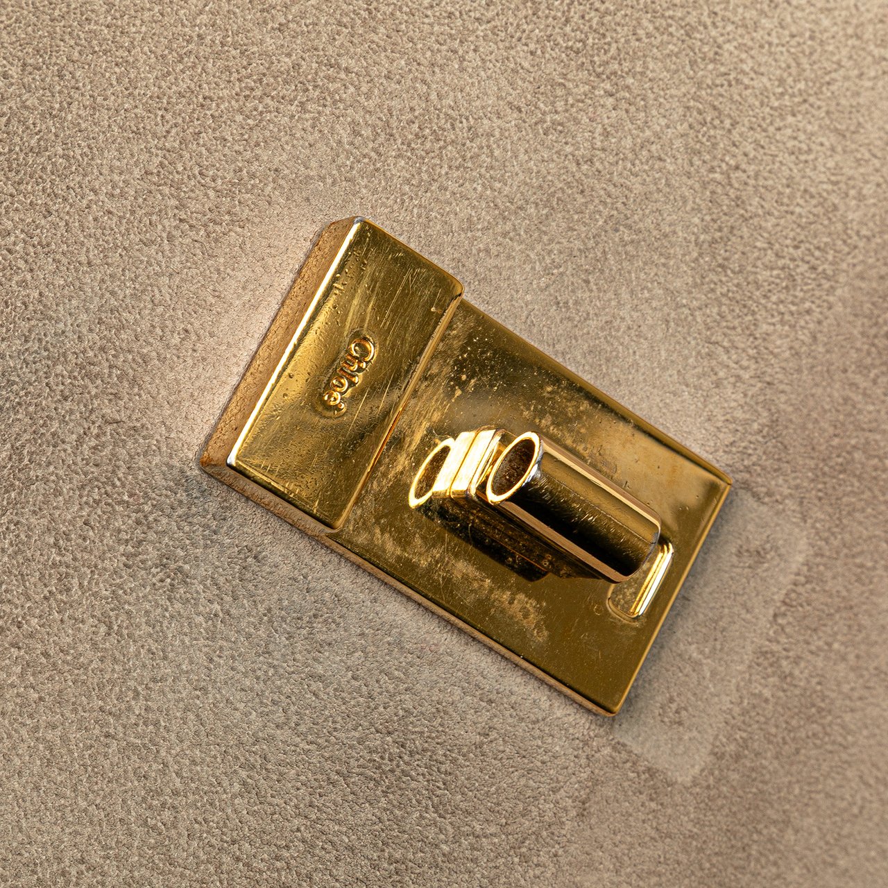 Chloé Small Suede and Calfskin Drew Crossbody Bruin