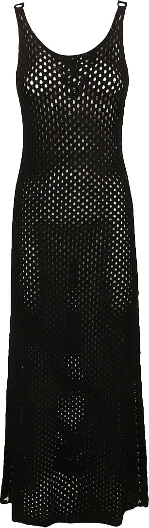 Chloé Maxi Dress With Open-Knit Design Zwart
