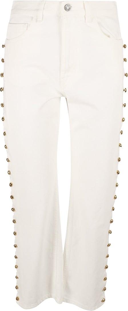 Chloé High-Waisted Straight-Leg Jeans Rood