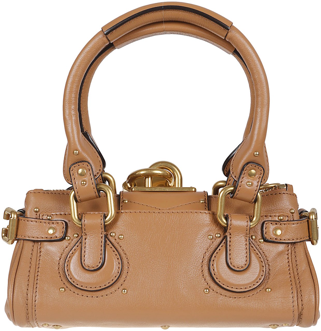 Chloé Small Grained Buffalo Leather Handbag Bruin