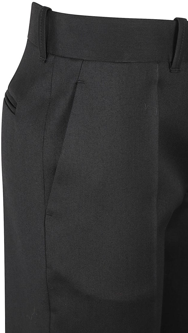 Chloé Wide-Leg Tailored Trousers With Structured Waistband Zwart