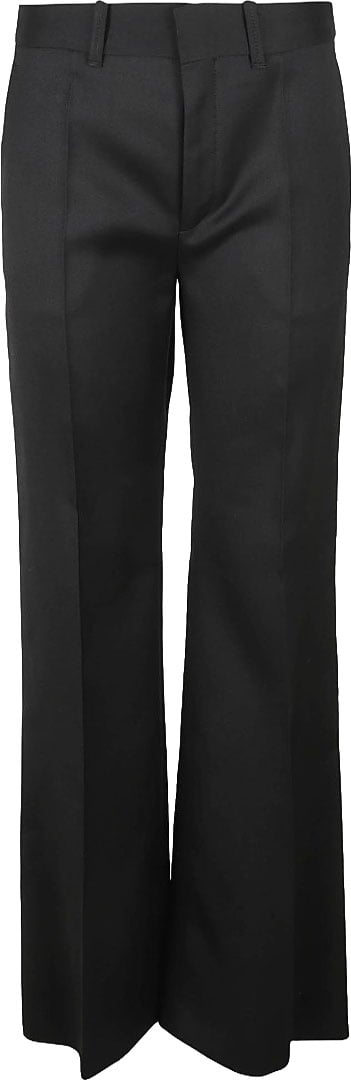 Chloé Wide-Leg Tailored Trousers With Structured Waistband Zwart